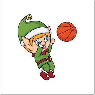 Basketball elf Posters and Art